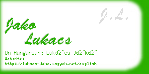 jako lukacs business card